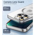 thumbnail image 4 of JETech Electroplated Case for iPhone 13 Pro Max 6.7-Inch, Camera Lens Full Protection, Compatible with MagSafe Wireless Charging, Shockproof Soft TPU Phone Cover (Silver), 4 of 7