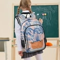 thumbnail image 7 of FORMRS Unisex School Backpack 17" Student Travel Bag with Laptop Compartment, Pink Leaves, 7 of 7
