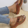 thumbnail image 1 of 2023 verano playa cuña zapatos de mujer Retro Casual Sandalias planas de mujer zapatos de tacón medio zapatos de flores chanclas Sandals39 Gao Jinjia LED, 1 of 2