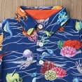 thumbnail image 3 of Musuos Baby Boys Summer Clothes Set Short Sleeve Lapel Ocean World Fish Print Shirt+Solid Color Shorts Kids 2Pcs Casual Outfits, 3 of 8