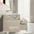 thumbnail image 5 of EVIVA Fritti 48 Inch White Wall Mount Bathroom Vanity with Marble Basin, 5 of 7