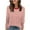 Fall Clothes Hot Pink, variant on Womens Plus Size Tops, Long Sleeve Shirts for Women Fashion Loose Fit Striped Printed Crewneck T-Shirts Fall Clothes