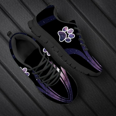 

Gradient Red Color Flats Women Shoes Paw Heart Print Ladies Running Jogging Shoes Spring/Autumn Female Sneakers Casual Shoes