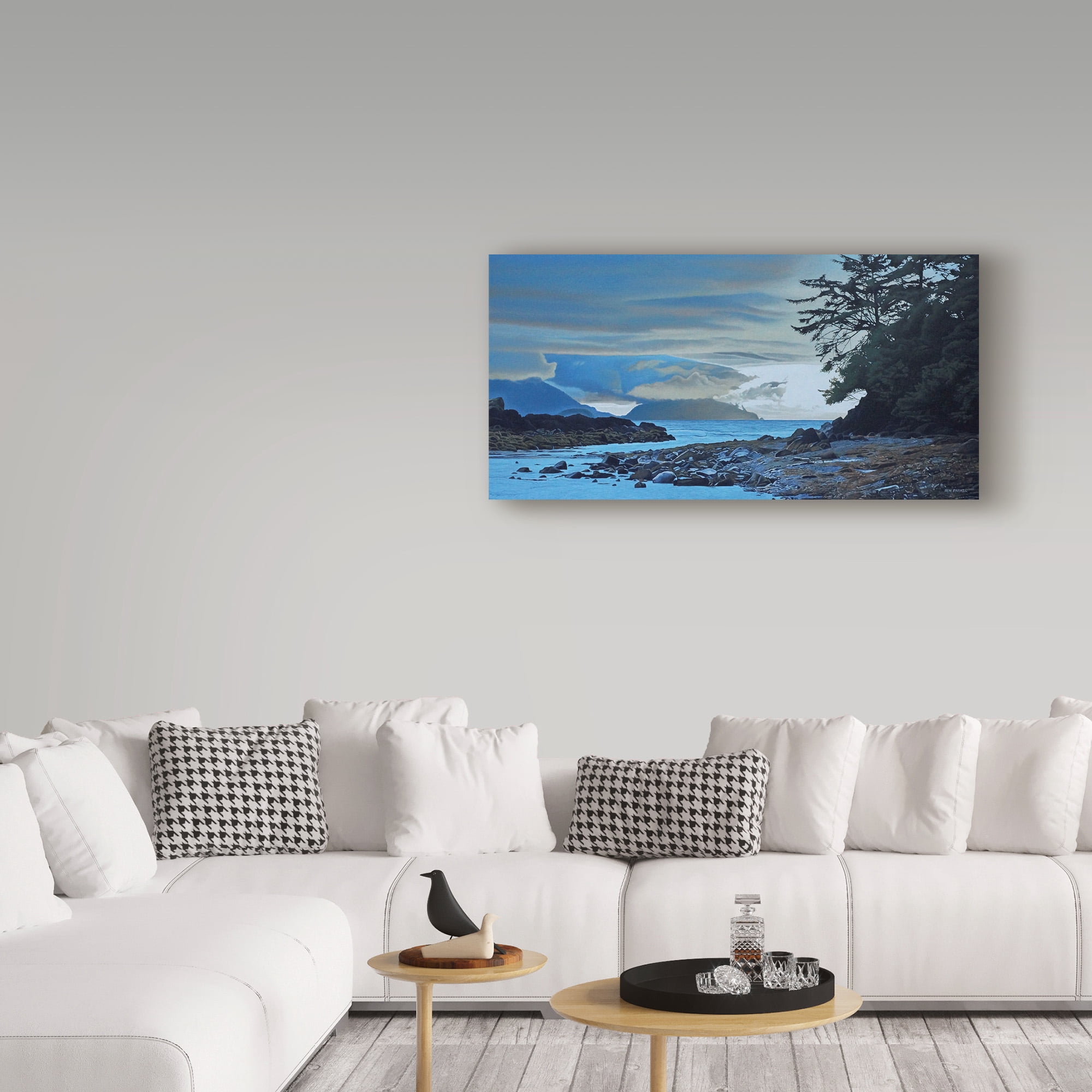 Trademark Fine Art Landscape Canvas Art ' Haida Gwaii Evening Shore ' by Ron Parker