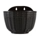 thumbnail image 2 of Rattan-textured Semi-circular Wall-mounted Plastic Flower Pot Home Decor Flower Pot, 2 of 6