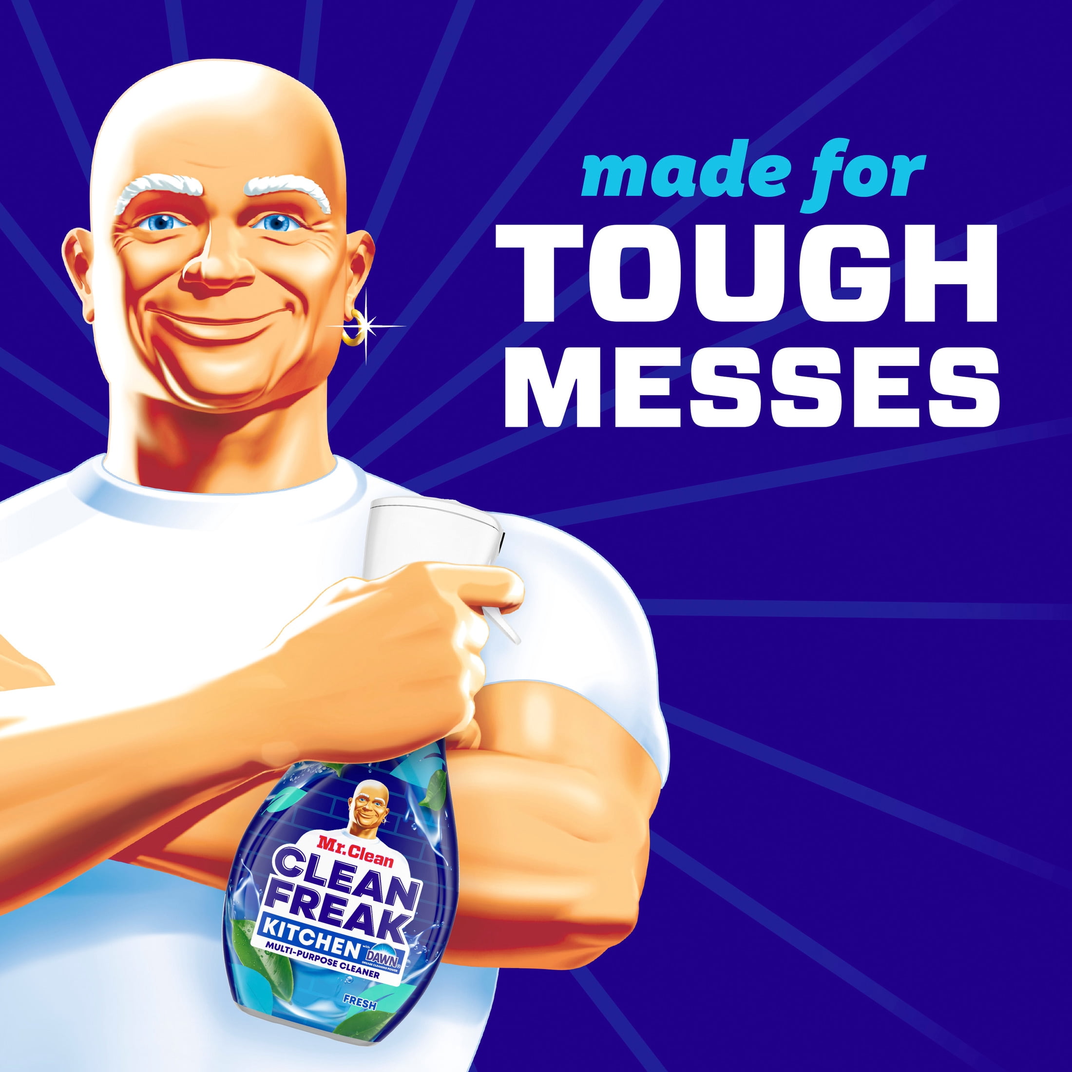 (6 pack) Mr. Clean Clean Freak Fresh Kitchen Multi Purpose Degreaser, 16 Fl oz, Household Cleaner