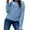 Blue, variant on IROINNID Womens Sweater Round Neckline Pullover Sweater Solid Color Loose Mid-Length Long Sleeve Autumn and Winter Sweater Tops Blouse