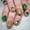 JML454 (glue type), variant on Cross-border hot-selling St. Patrick's Day wearing nail women's fake nail pieces green four-leaf clover glitter nail patch