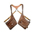 thumbnail image 3 of Milageto Shoulder Harness Bag Fashion Wallet Pocket for Stage Show Backpacking Hiking Brown, 3 of 8