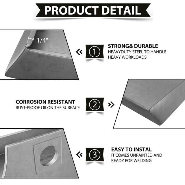 GloryStar 1/4" Quick Attachment Mini Skid Steer Mount Plate, Quick Attach Plate & Adapter for Tractor Forklift Accessories Mini Excavator Attachments