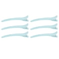thumbnail image 4 of 12 pinzas azules para cortar el pelo, estilizar y seccionar, ABS, prácticas pinzas de posicionamiento para peluquería., 4 of 14