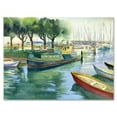 thumbnail image 2 of Designart Bateaux au printemps vert Art mural sur toile, 2 of 4