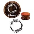thumbnail image 1 of Printtoo Textile Stamp Flower Wreath Wooden Round Rubber Stamp Scrap-booking-5 Inch, 1 of 2