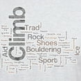 thumbnail image 3 of CafePress - Climbing Words T Shirt - Men's Classic Graphic T-Shirt, 3 of 4