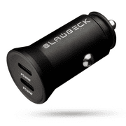 BLAUBECK Dual 40W Dual Port USB C Car Charger Mini Aluminum Cigarette Lighter Adapters