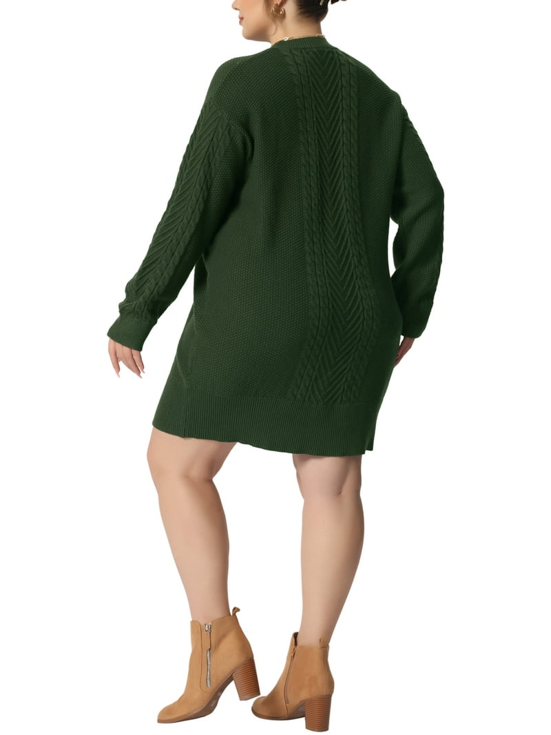 MODA NOVA Plus Size Sweater Dress for Juniors Long Sleeve Knit Pullover Short Sweater Dresses Army - Walmart.com MODA NOVA Plus Size Sweater Dress for Juniors Long Sleeve Knit Pullover Short Sweater Dresses Army - Walmart.com