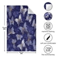 thumbnail image 3 of Qxltty Deep Blue Butterfly Kitchen Towels 28 x 18 Inch Set of 6 Soft Cotton Linen Feel Dish Towels with Hanging Loop for Drying, Cleaning & Decor, 3 of 7