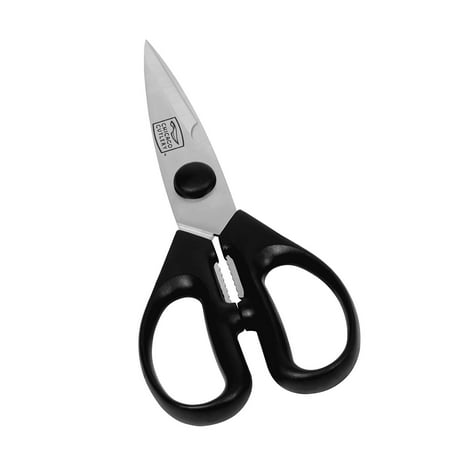 Shears, Black, High-carton stainless steel blades with exclusive Taper Grind edge technology for optimum sharpness, edge retention and easier resharpening By Chicago (Best Knife Steel Edge Retention)