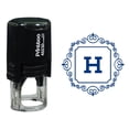 thumbnail image 1 of Printtoo Square Swirl Border Alphabet H Monogram Initial Self Inking Rubber Stamp Office Stationary, 1 of 3