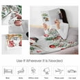thumbnail image 4 of Christmas Snowman Throw Flannel Blanket 40x60In Pine Tree Leaf Deer Xmas Balls Snow Grey Super Soft Cozy Bed Blanket, Lightweight Plush Fuzzy Bed Throw for Bedroom Sofa Couch Living Room, 4 of 4