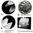 thumbnail image 3 of Designart "Black And White Monochromatic Dahlia" Dahlia Floater Framed Wall Art Prints, 3 of 5