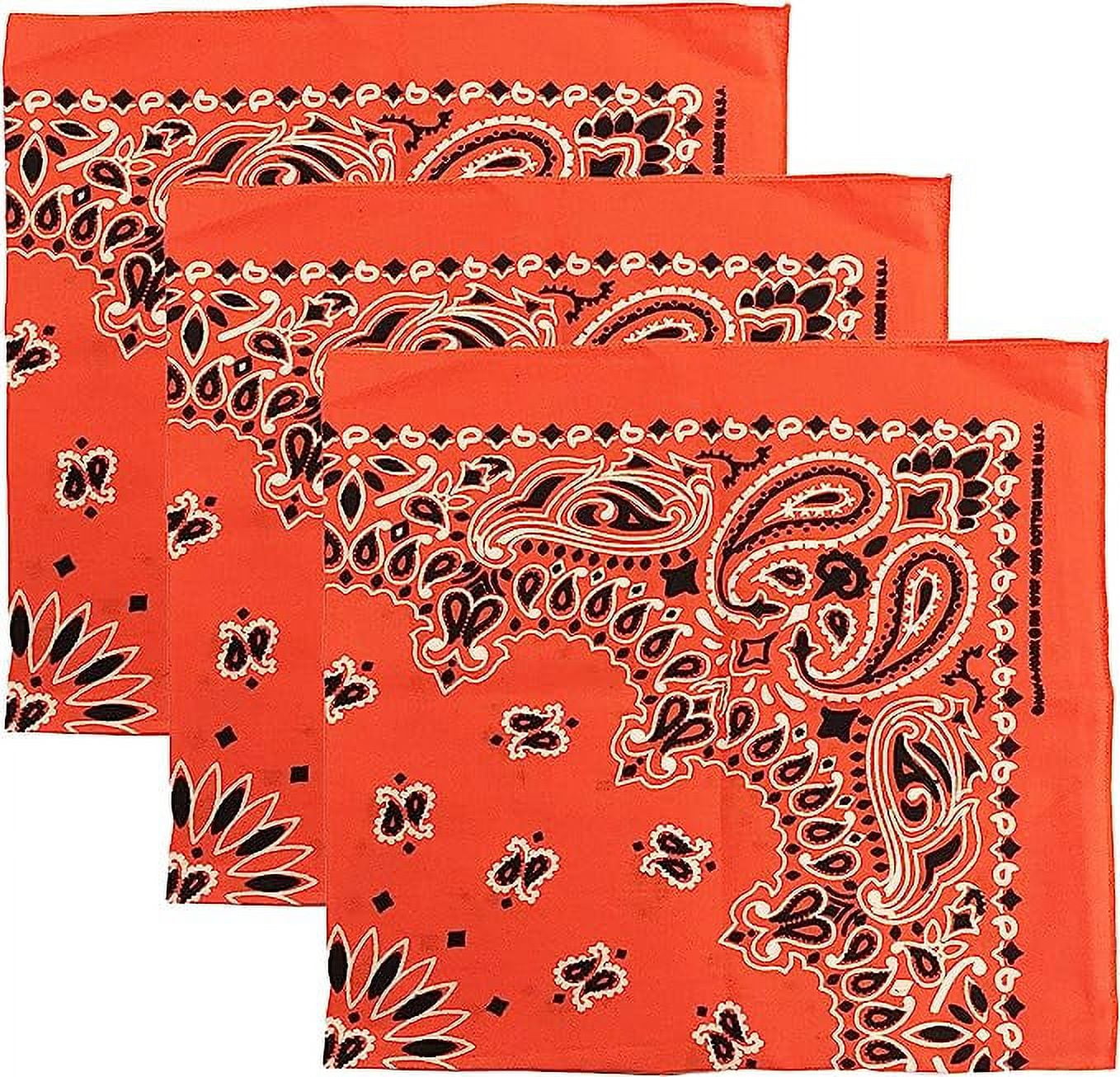 Walmart Orange Bandanas for Face Covering, Apparel Accessories