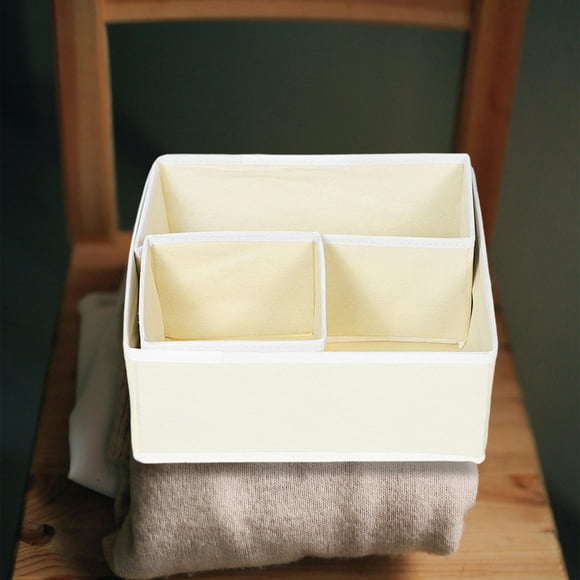 TEHAUX 12Ud Organizador Para Ropa Interior En Cajones Con Tela No Tejida Beige Y Divisor Práctico