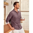 thumbnail image 4 of COOFANDY Mens Casual Shirts Long Sleeve Button Down Shirt Untucked Dress Shirts for Men, 4 of 6