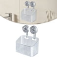 thumbnail image 2 of No Drill Bathroom Suction Storage Box, Suction Cup Bathroom Shelves, No Drill Shower Caddy, Wall Mount Organizer, Suction Storage Holder with Drain Holes, Removable Rack for Kitchen Bathroom, 2 of 7