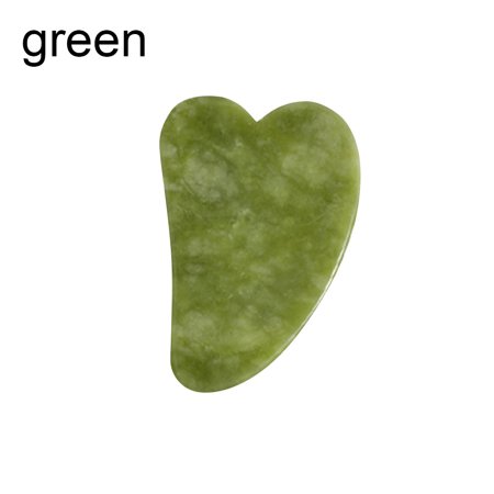 Natural SPA Massage Health Care Eye Face Neck Care Jade Stone Board Gua Sha Board Facial Massage Tool Face Body Scraping GREEN