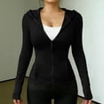 thumbnail image 4 of yillto Women's Yoga Athletic Jacket Sun Protection Long Sleeve Top Summer Lightweight Casual Workout Running Jacket, 4 of 7