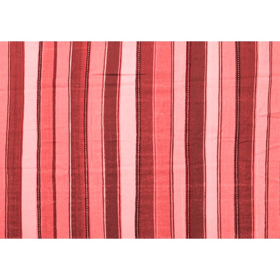 Ahgly Company Indoor Rectangle Abstract Red Contemporary Area Rugs, 5' x 8'