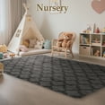 thumbnail image 5 of CozyDesg 8'x10' Area Rugs for Living Room，Black Rugs Shag Fluffy Shaggy Bedside Carpet, Large rug for Living Room Bedroom Dining Room Office Home Decor,Dark Gray & Black, 5 of 9
