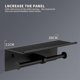 thumbnail image 3 of 2023 - Black Toilet Paper Holder For 2 Rolls With Double Shelf Stainless Steel Wall Mounted Roll Holder For, 3 of 3