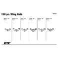 thumbnail image 2 of Performance Tool Wing Nut Hardware Kit, Black Hardware Nuts, 150 Pieces, 2 of 6