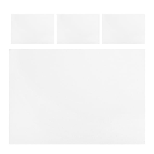 CATIEBYE 4Pcs White Water Soluble Embroidery Stabilizer Sheets for Printable Patterns and Strong Adhesion