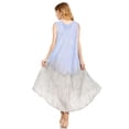 thumbnail image 2 of Sakkas Starlight Fourth Women's Tie Dye Caftan Tank Dress/Cover Up Beach Kaftan - 44-BlueBlack - One Size, 2 of 5