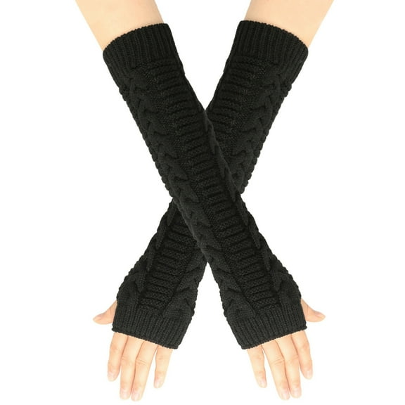 Warm Woolen Gloves Extended Fingerless Sleeves Long Sleeve Sleeve Gloves Mittens Gloves Mittens Women Ski Gloves Mittens Men Gloves Mittens Men Gloves Mittens Convertible Gloves Mittens for Women Cold