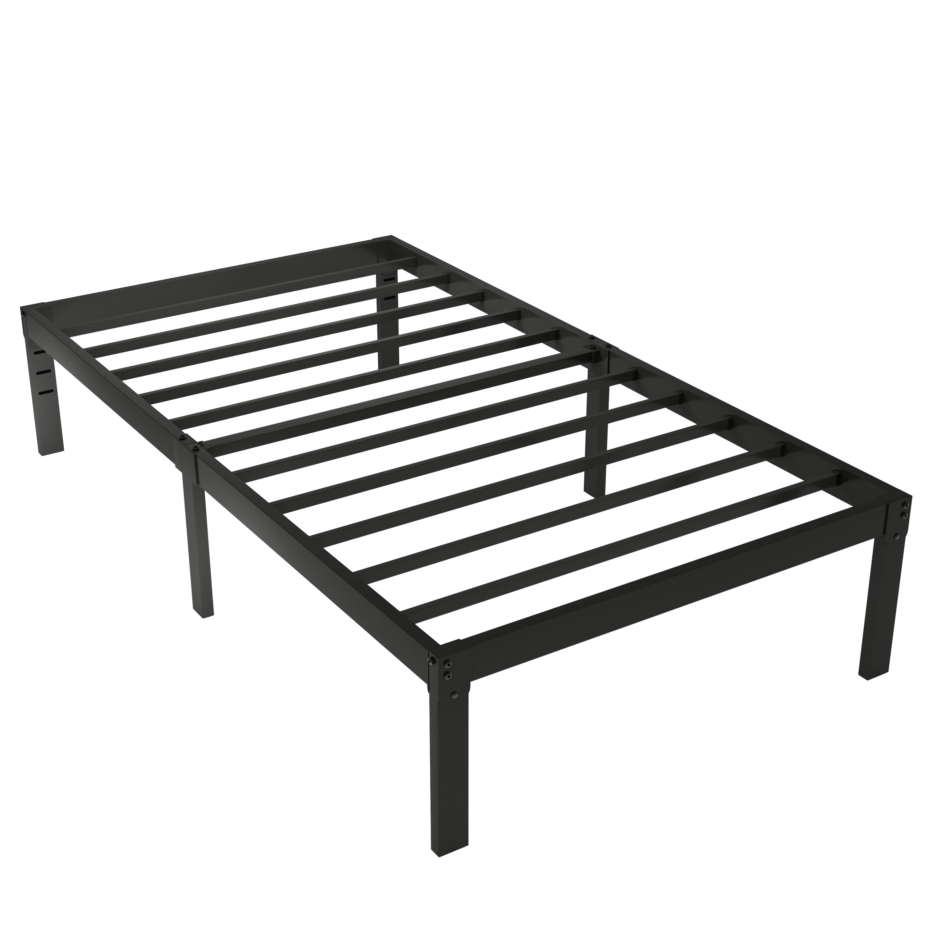 Merrland 14" Twin XL Bed Frame, Metal Platform Bed with Under-bed Storage, No Box Spring Needed, Easy Assembly, Black