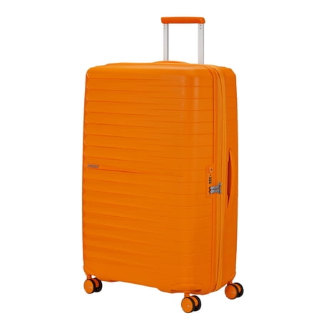 American Tourister Fastforward Hardside Large Checked Suitcase with Spinner Wheels - Radiant Orange