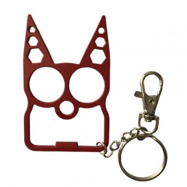 Cartoon Cat Face Shape Finger Tiger Opener Screwdriver Key Chain Multifunctional Keyring Purse Handbag Ornament rabbit ear cat