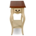 thumbnail image 2 of Leick Meuble Table d'Appoint en Bois Finition Ivoire Blanc Cassé, 2 of 7