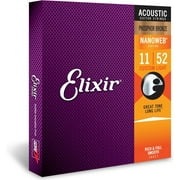 Elixir Strings - Acoustic Phosphor Bronze with NANOWEB Coating - Elixir Acoustic Guitar Strings - Custom Light .011-.052