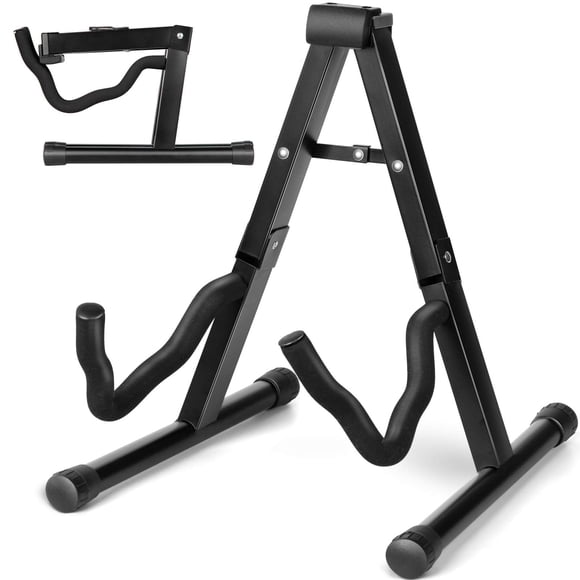 CAHAYA Guitar Stand Folding A frame Floor Universal Metal for Acoustic Classical Electric Bass Guitars Banjo Ukulele Portable CY0