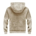 thumbnail image 3 of guisaled Flash Deals Mens Zip Up Hoodies Winter Warm Fuzzy Fleece Lined Hooded Jackets Outdoor Windproof Sherpa Jacket wiht Pockets, 3 of 6