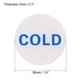 thumbnail image 2 of Unique Bargains Self Stick Hot/Cold Water Label Round Sticker Signs Multicolor 20 Pack, 2 of 6