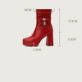 thumbnail image 6 of Tawop Ladies Boots High Heel Thick Sole Fall Boots, 6 of 7