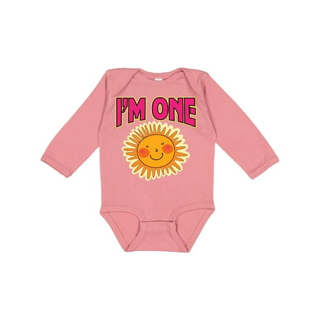 

Inktastic 1st Birthday Cute Sunshine Gift Baby Girl Long Sleeve Bodysuit