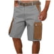 thumbnail image 1 of Mens Casual Pantalones Cortos Color Sólido Algodón-Lino Botón Multi-Bolsillo Grande Bolsillo Ropa de Trabajo Medio Pantalones Cortos, Pantalones Casuales de Poliéster, 1 of 6
