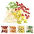 thumbnail image 5 of 100Pcs Disposable Salad Vegetable Sticks Cupcake Fruit Fork Salad Sandwich Toothpicks Bamboo Picks Fruit Sticks Handmade Toothpicks Food Fruit Cocktail Decor 05, 5 of 8